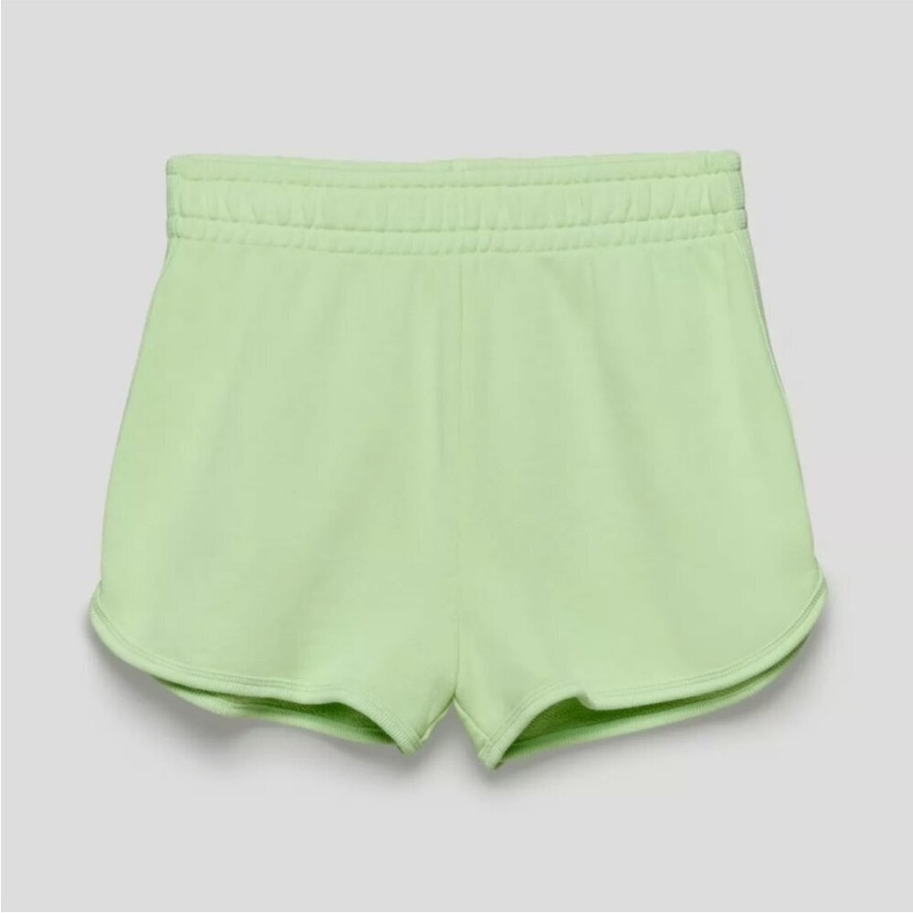 Wilfred Organic Cotton Terry Sweat Shorts Athletic Green High Rise Size Small